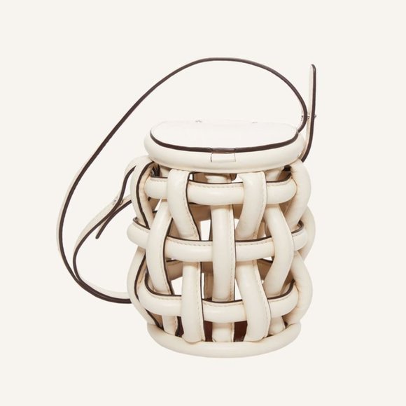 Danse Lente Handbags - DANSE LENTE COCO DOVE CALF LEATHER CAGE BUCKET BAG